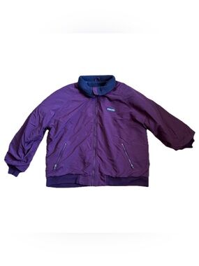 Vintage Womens Lands End Purple Winter Squall Jacket Coat Size Large Made In USA